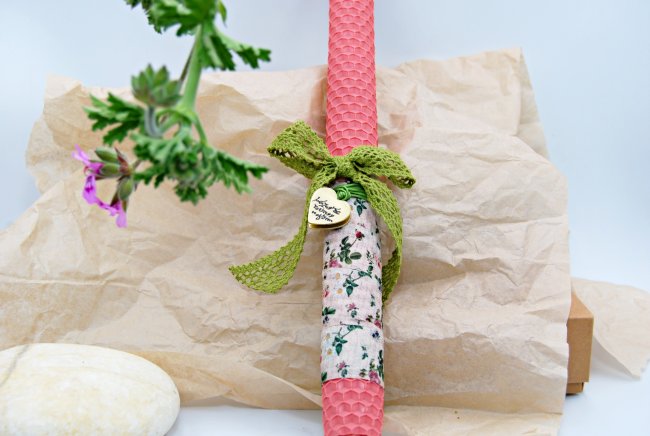 ΒΡΑΧΙΟΛΙ <span>Καρδιά σε ροζ μελισσοκέρι</span>